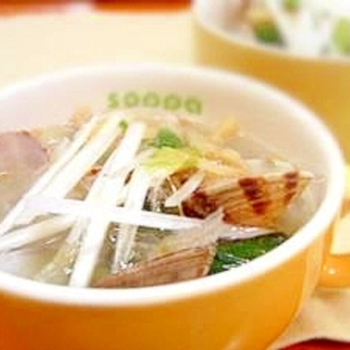 寒天屋さんのあさりと小松菜の食べちゃう寒天スープ